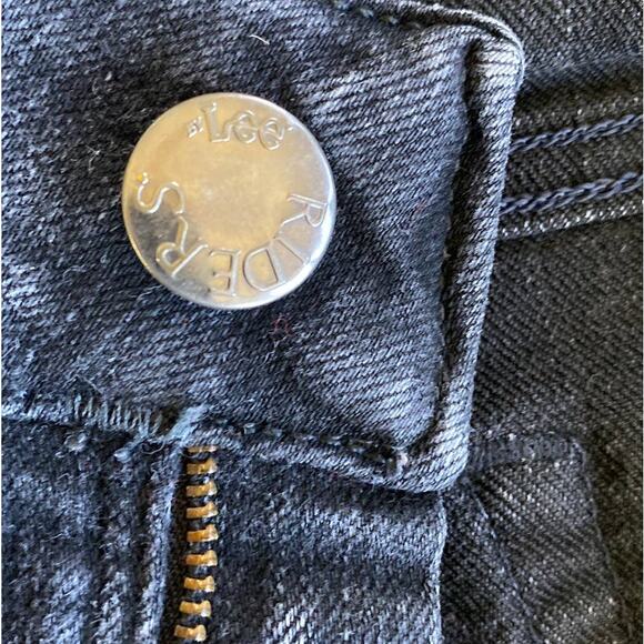 Riders by Lee Curvier Women Black Wash Denim Mid Rise Straight Leg Jeans 10 M - Picture 5 of 8
